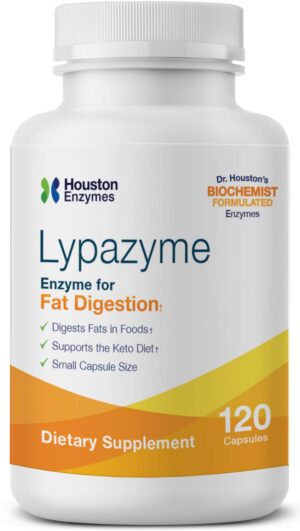 Frasco de Lypazyme 120 cápsulas de Houston Enzymes
