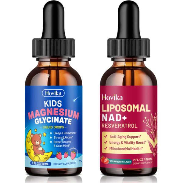 Botella de suplemento líquido de magnesio glicinato NAD+ liposomal