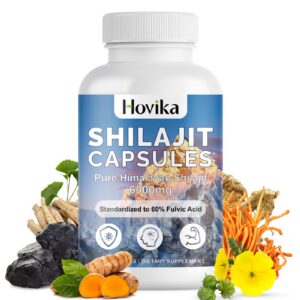 Version 1.0.0 Hovika Shilajit 6000mg cápsulas frasco y etiqueta