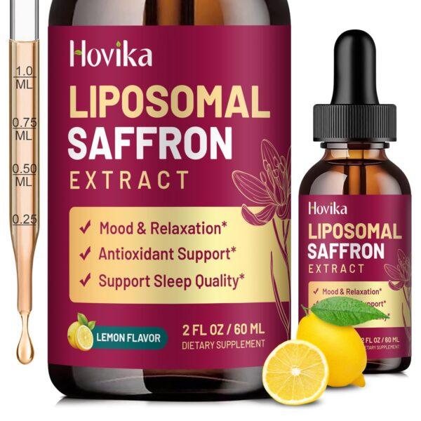 Hovika suplemento líquido liposomal de azafrán sabor limón 2 oz
