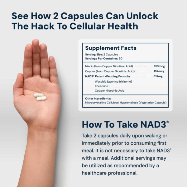 HPN NAD3 NAD+ Booster bottle close-up