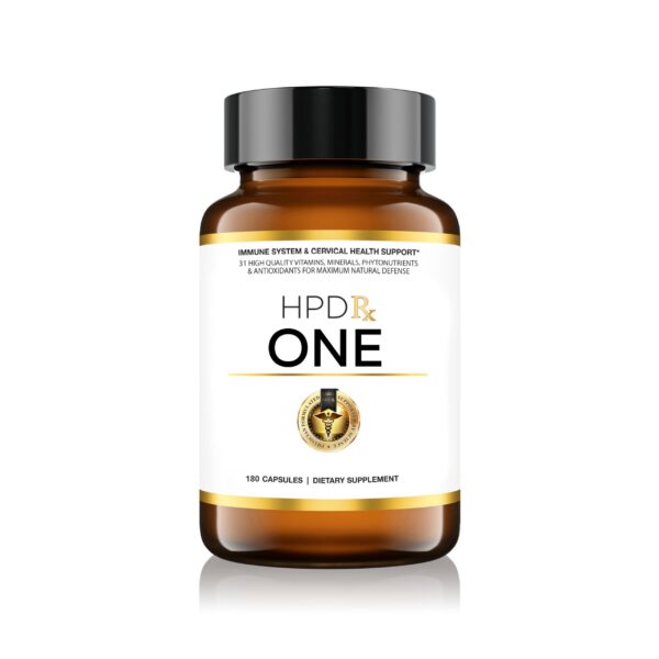 Frasco HPD RX ONE multivitaminas vista frontal