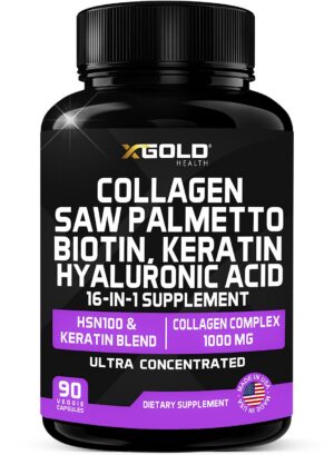 HSN100 suplemento de belleza colágeno biotina queratina 90 cápsulas