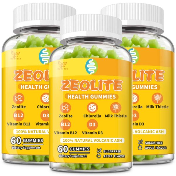 Version 1.0.0 Hudetex Zeolite Gummies frasco con etiqueta