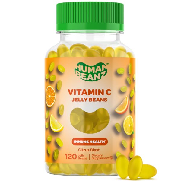 Human Beanz gomas vitamina C frijolitos sabor cítrico frasco