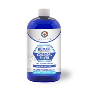 Botella azul de plata coloidal MEINTU 16 oz