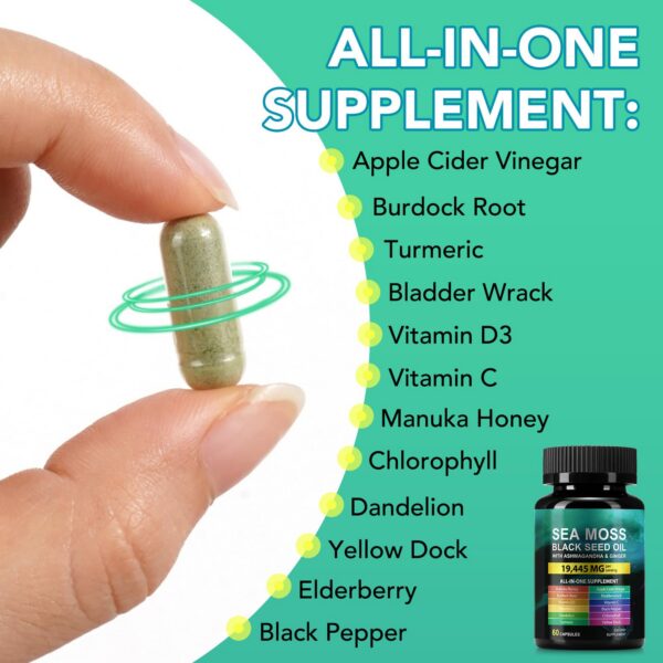 Cápsulas oscuras dentro del frasco