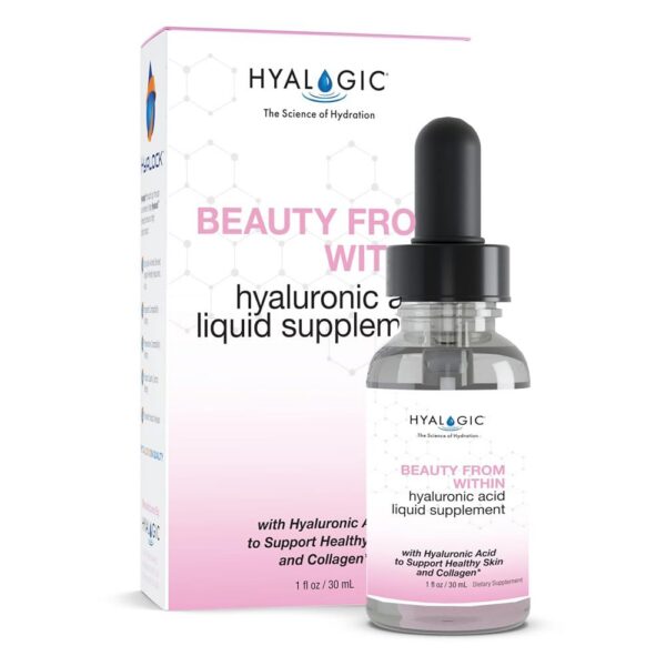 Frasco de Hyalogic Beauty From Within acido hialuronico liquido 1 oz