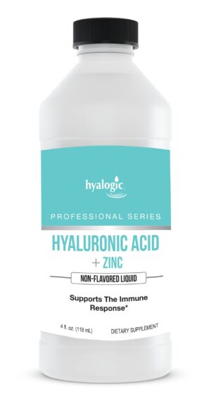 Frente de frasco Hyalogic zinc liquido 4 oz
