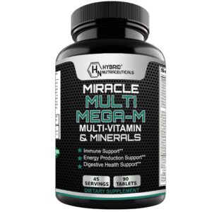 Hybrid Nutraceuticals MEGA-M multivitamin bottle front