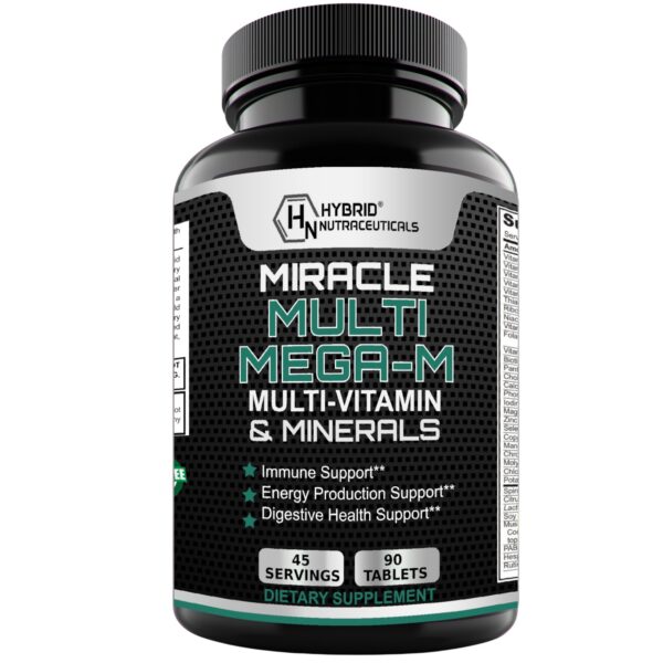 Hybrid Nutraceuticals MEGA-M multivitamin bottle front
