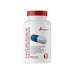 Version 1.0.0 Hydravax Metabolic Nutrition frasco de cápsulas diuréticas naturales
