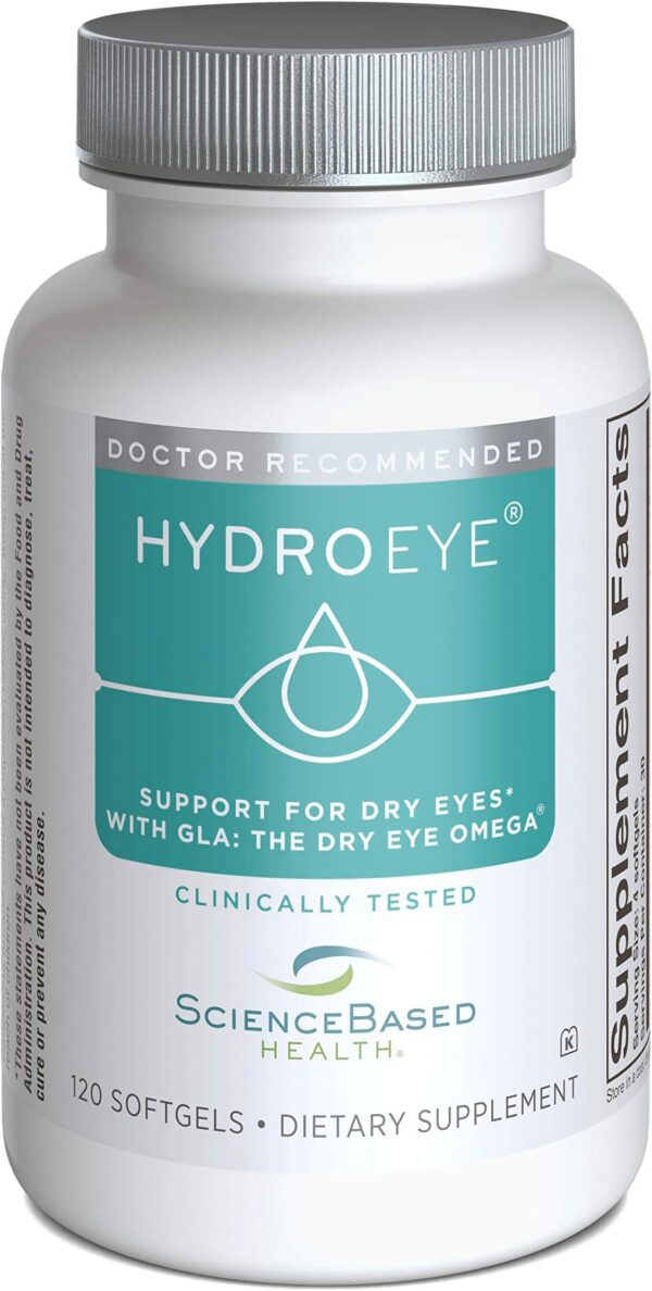 HydroEye Softgels frente del envase