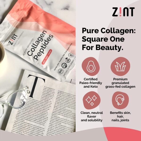 Frasco de Zint Collagen Peptides Powder