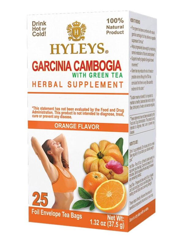 Version 1.0.0 Frente del envase HYLEYS te garcinia cambogia naranja