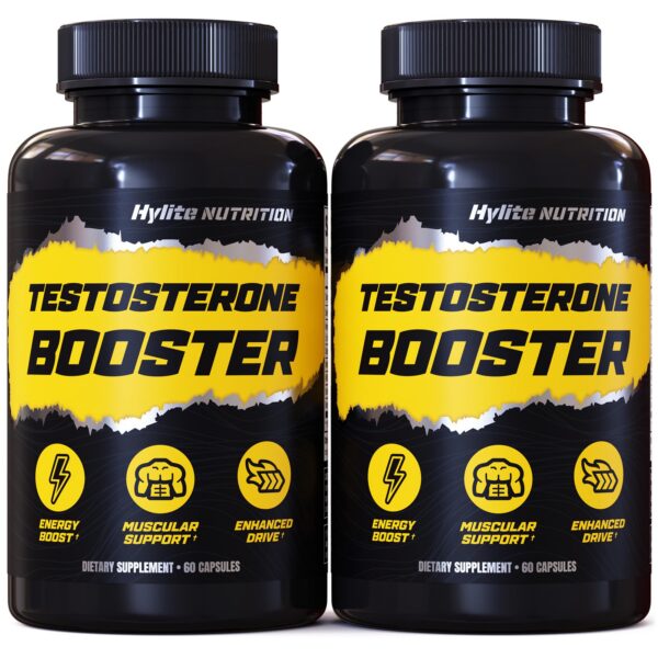 Frente del frasco Testosterone Booster