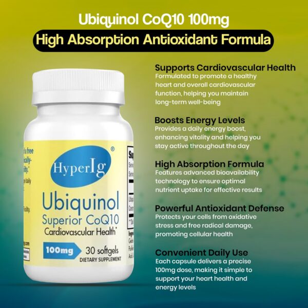 Version 1.0.0 Cápsula suave CoQ10 ubiquinol HyperIg