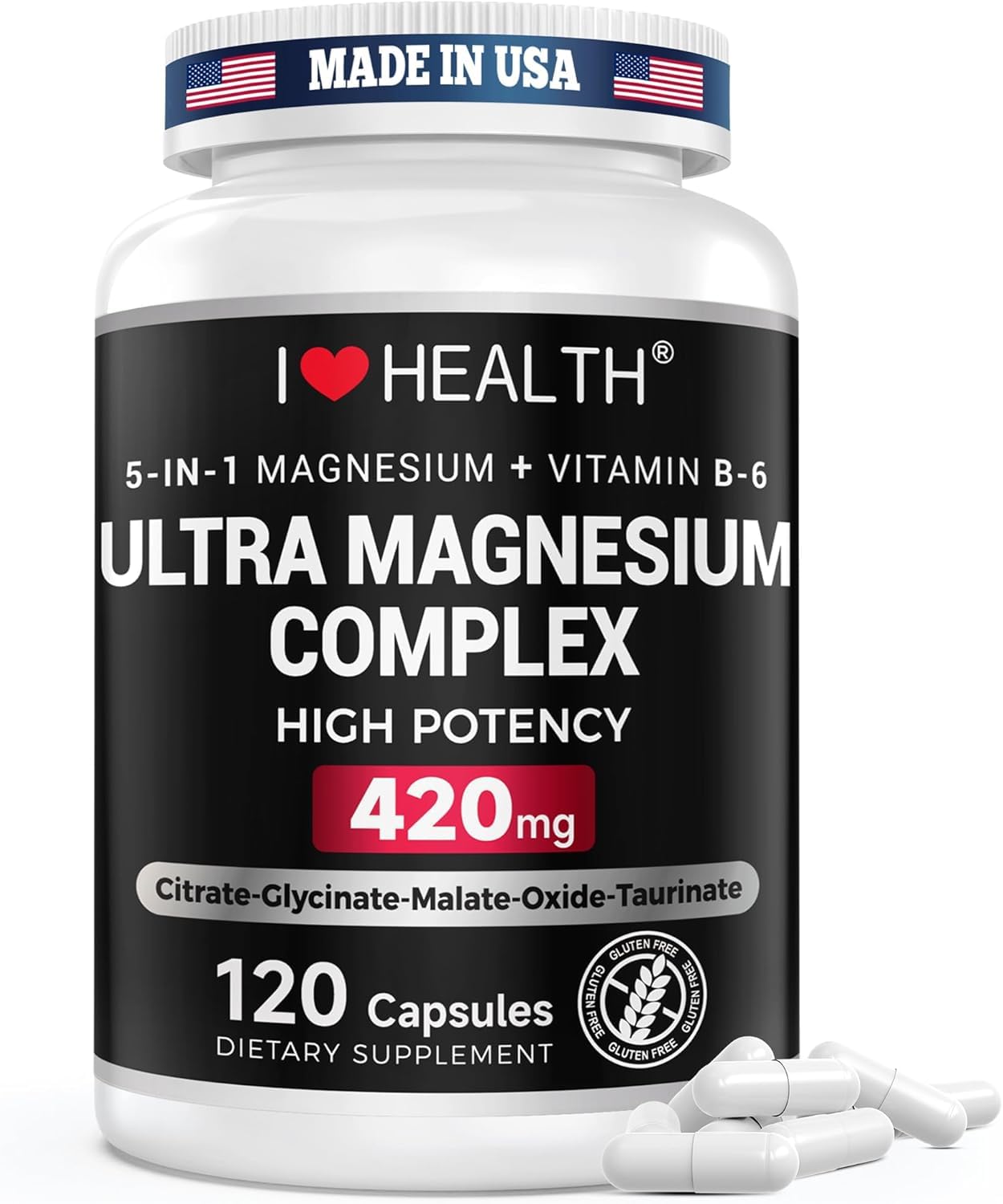 I LOVE HEALTH Benfotiamina 600 mg + B1 20 mg + Mg 5-en-1