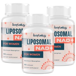 Version 1.0.0 Frente del frasco NAD liposomal para mujeres