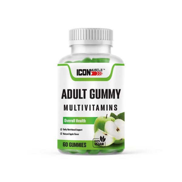 Icon Muscle gomitas multivitamínicas para adultos manzana
