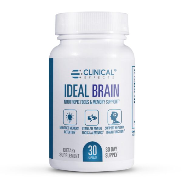 Frasco de Ideal Brain con etiqueta frontal