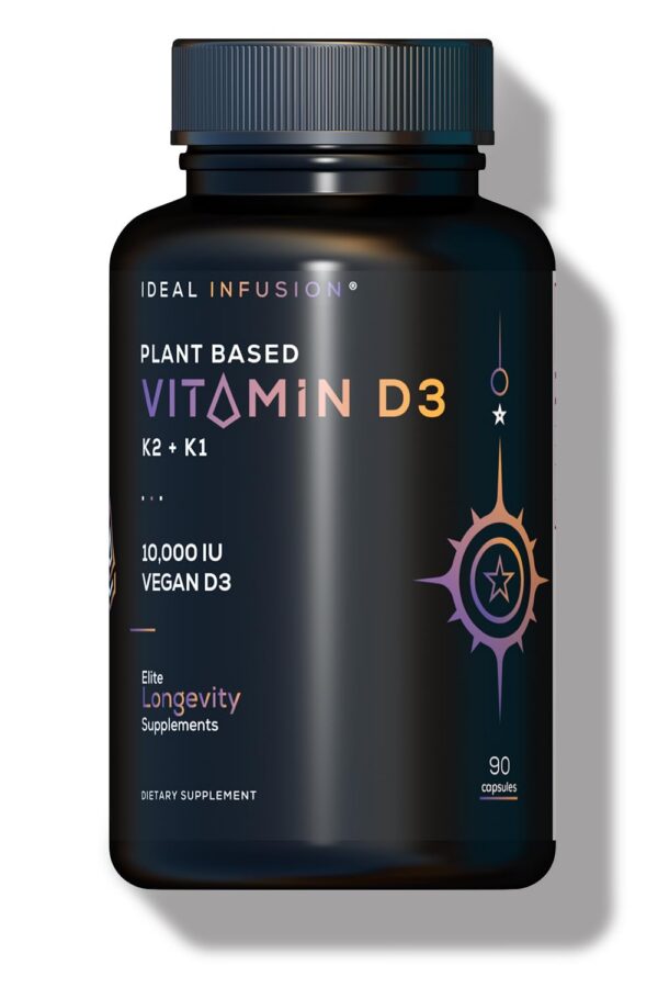 Frasco D3 vegano 10000 UI con K2 y K1