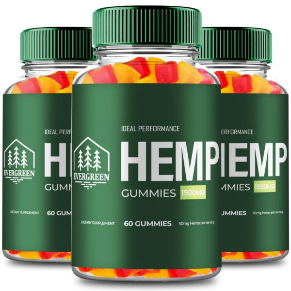 IDEAL PERFORMANCE Evergreen Hemp Gummies etiqueta frontal