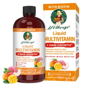 Version 1.0.0 Botella de multivitamínico líquido IFITKEEP para crecimiento del cabello y piel