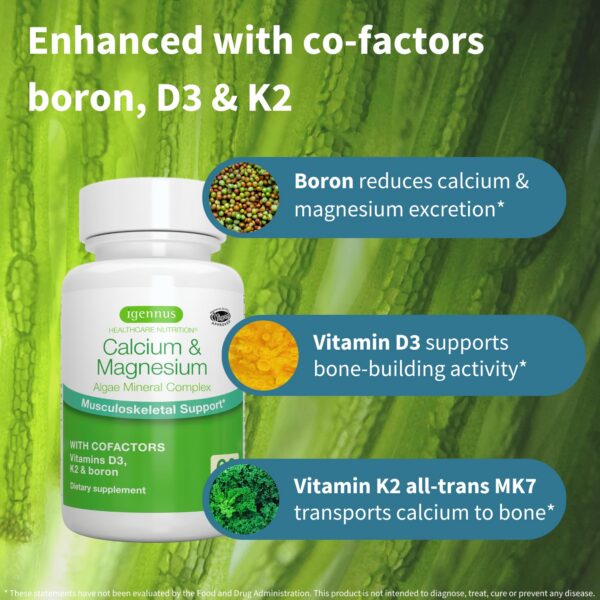 Version 1.0.0 Igennus Algae Calcium Magnesium frasco blanco