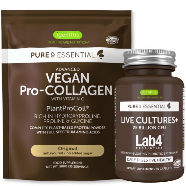 Frente del envase Igennus Pure & Essential Vegano Bundle