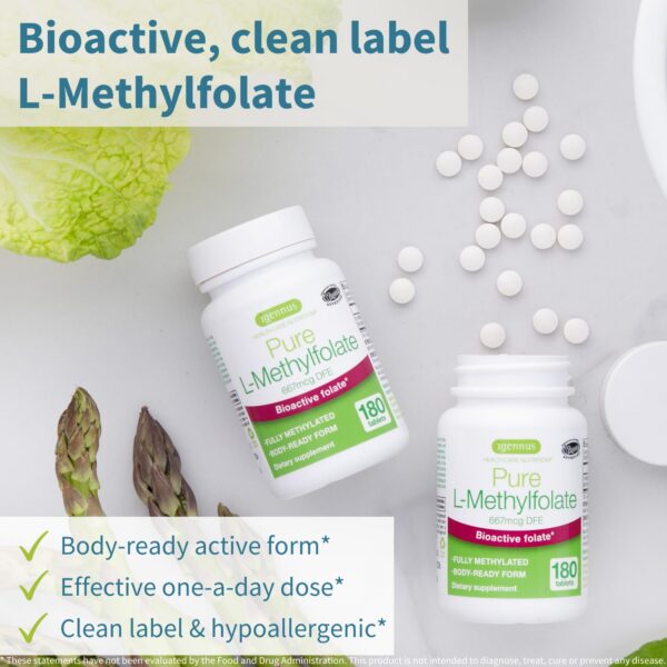 Etiqueta frontal Igennus Pure Methyl Folate