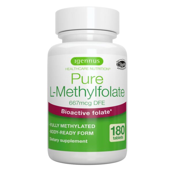 Botella Igennus Pure Methyl Folate 400 mcg