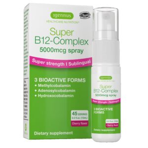 frasco spray sublingual vitamina b12 igennus sabor cereza