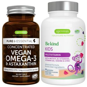 Frente del envase Igennus Omega-3 infantil