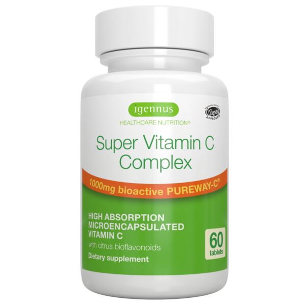 Version 1.0.0 Igennus Vitamina C alta absorción etiqueta frontal