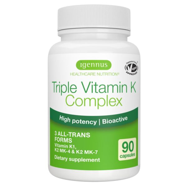 Frontal de la botella Igennus Vitamina K 2700 mcg