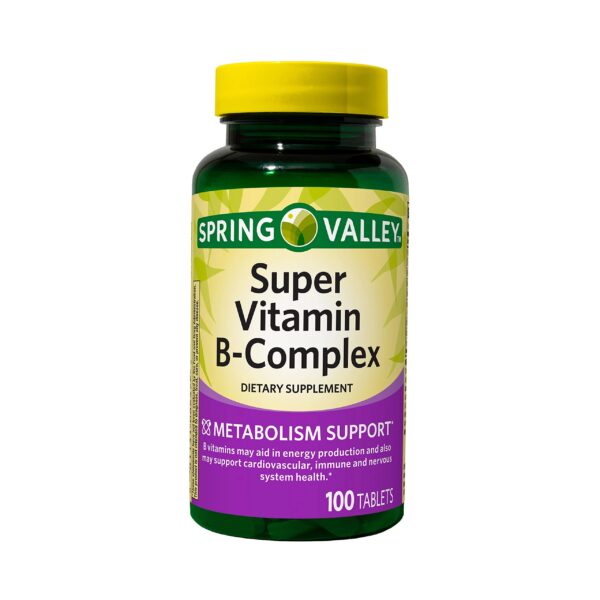 Tabletas ikj super complejo de vitamina b paquete 100 unidades
