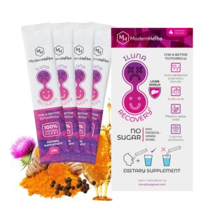 ILUNA recuperación natural resaca paquete 4 piedras