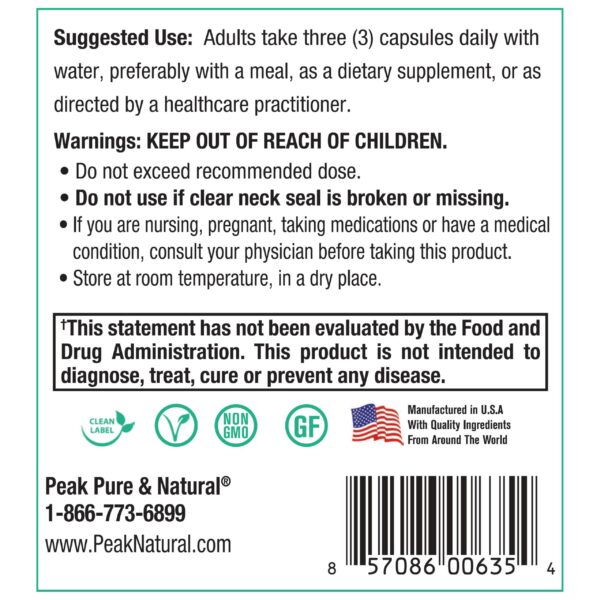 Imagen cápsulas Peak Soporte Próstata para salud urinaria masculina