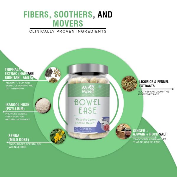 Cápsulas Bowel Ease apiladas