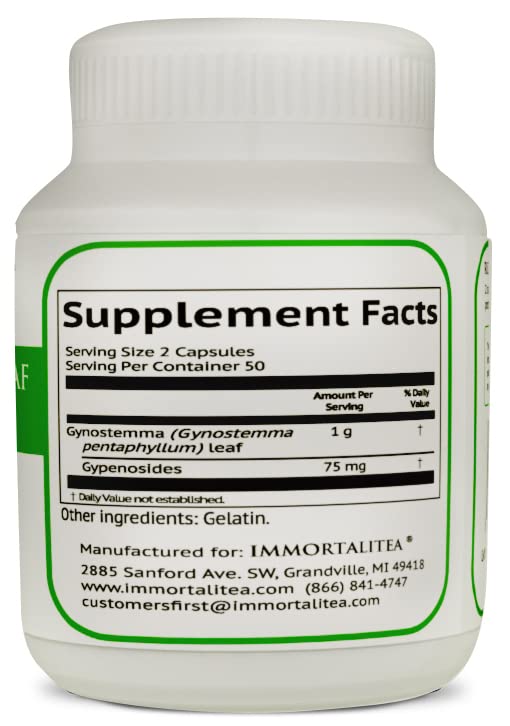 Frasco de Jiaogulan Immortalitea vista frontal