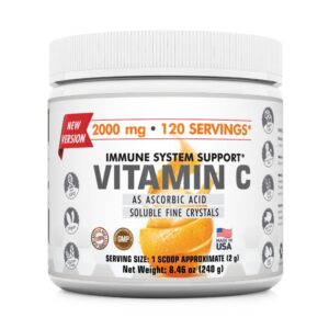 Envase de vitamina C alta potencia 2000 mg Immune Bio Green Cell