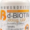 Frasco de IMMUNOVITES Biotina 100 mg