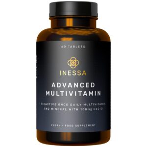 Version 1.0.0 Inessa multivitamínico vegano 60 tabletas salud diaria
