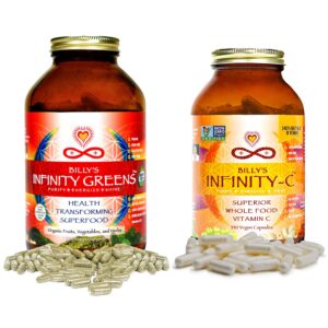 Infinity Greens cápsulas superfoods primer frasco