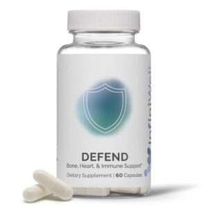 Version 1.0.0 Frente de la botella InfiniWell Defend