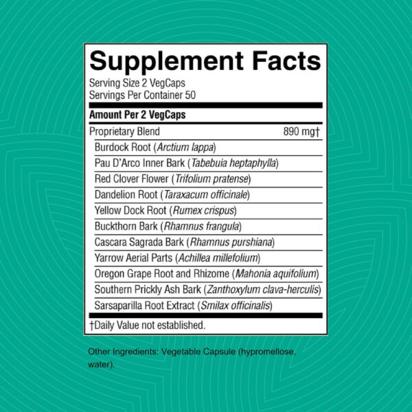Información de ingredientes Nature's Sunshine BP-X