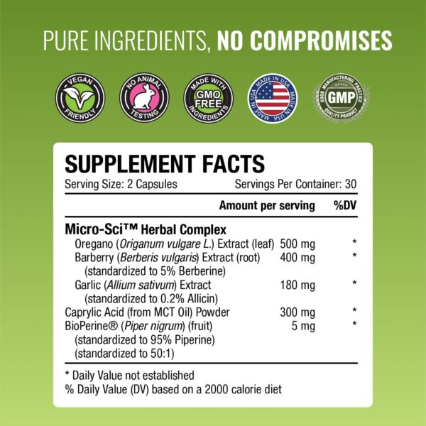 Información nutricional Approved Science Siboprin 180 cápsulas