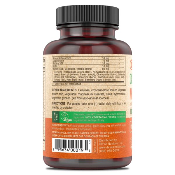 Version 1.0.0 Información nutricional DEVA Multivitamínico Vegano