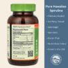 Etiqueta con información nutricional espirulina Nutrex Hawaii